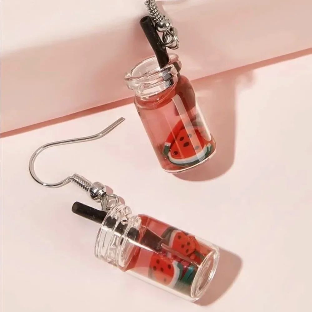 Watermelon cocktail earrings